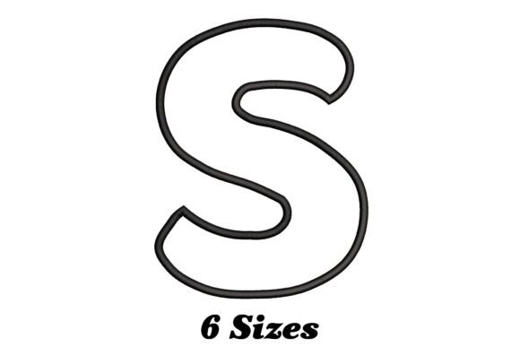 Alphabet Letter S Outline Review for Boutique Sweatshirt Design