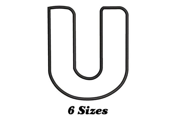 Alphabet Letter U Outline: A Stylish Embroidery Choice for Personalized Gifts
