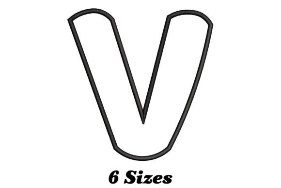 Alphabet Letter V Outline: A Seasonal Embroidery Essential