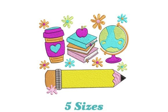 Beautiful Teacher Pencil: A Playful Touch for Personalized Embroidery