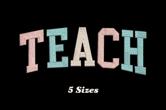 Delightful Teach: A Playful Embroidery Design for Seasonal Charm