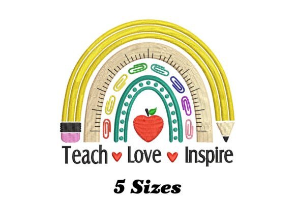 h1Teach Love Inspire Rainbow Teacher Embroidery Review/h1
