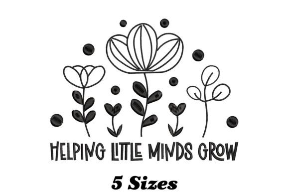 Helping Little Minds Grow: A Charming Embroidery Design for Personalized Gifts