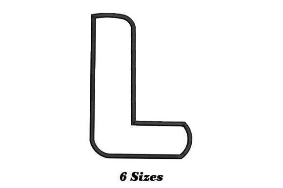 Letter L Outline Embroidery Design Review for Business Branding