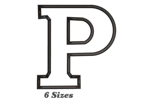 Letter P Outline: A Stylish Embroidery Pick for Craft Fair Staples