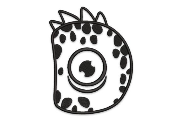 Monster Alphabet Letter D: A Whimsical Touch for Seasonal Embroidery
