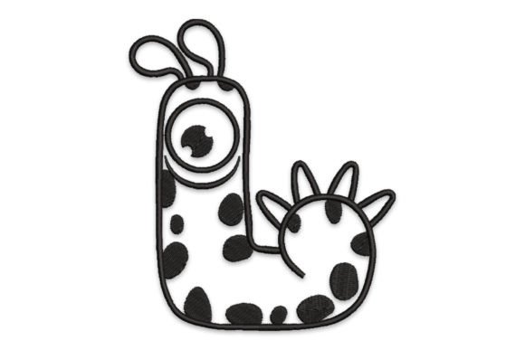 Monster Alphabet Letter L: A Whimsical Touch for Boutique Apparel