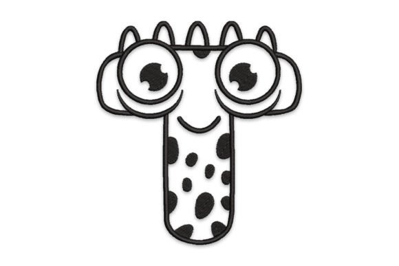 Monster Alphabet Letter T: A Playful Touch for Seasonal Embroidery Designs