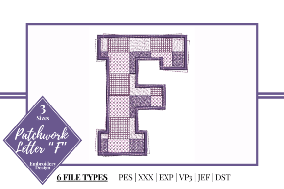 Patchwork Letter F: A Versatile Design for Small Business Branding