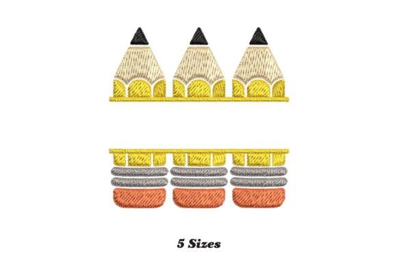 Pencil Split Monogram: A Cute & Versatile Embroidery Design for Etsy Sellers